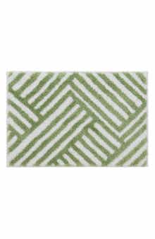 VCNY HOME Geometric Line Tufted Bath Mat