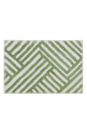 Vcny Home Geometric Line Tufted Bath Mat In Transparent