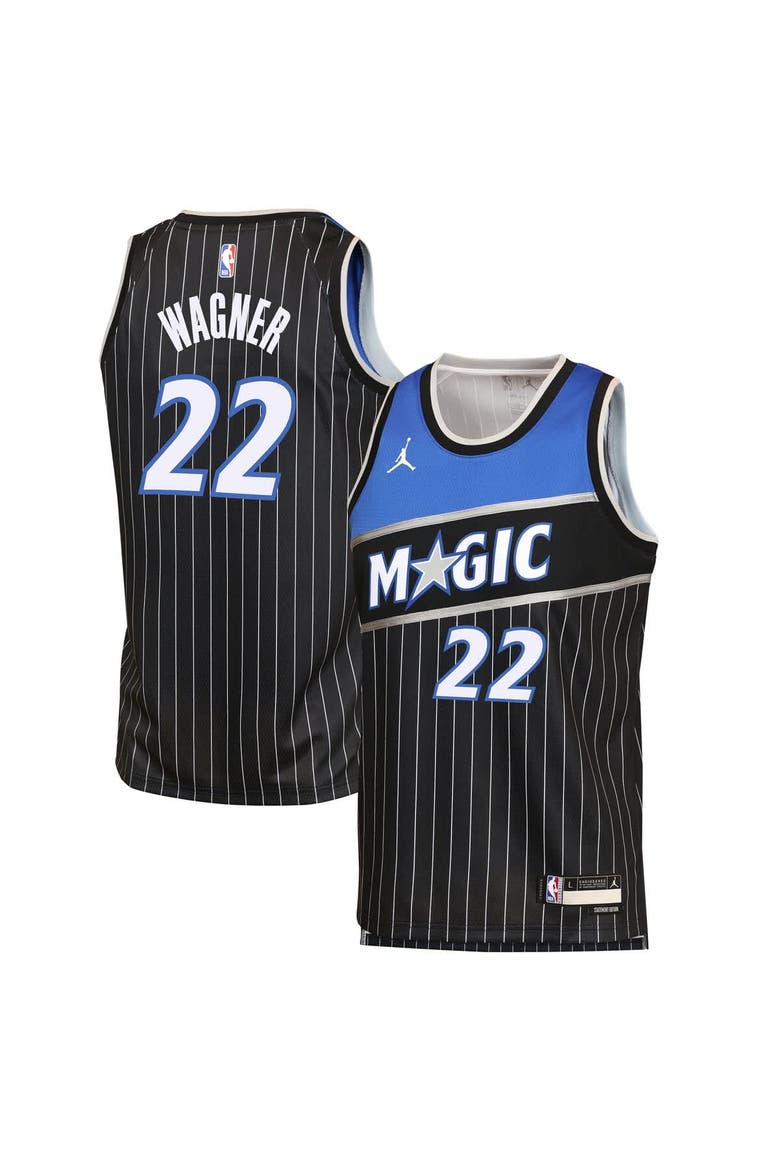 Youth Jordan Brand Franz Wagner Black Orlando Magic Swingman Jersey - Statement Edition, Main, color, Black