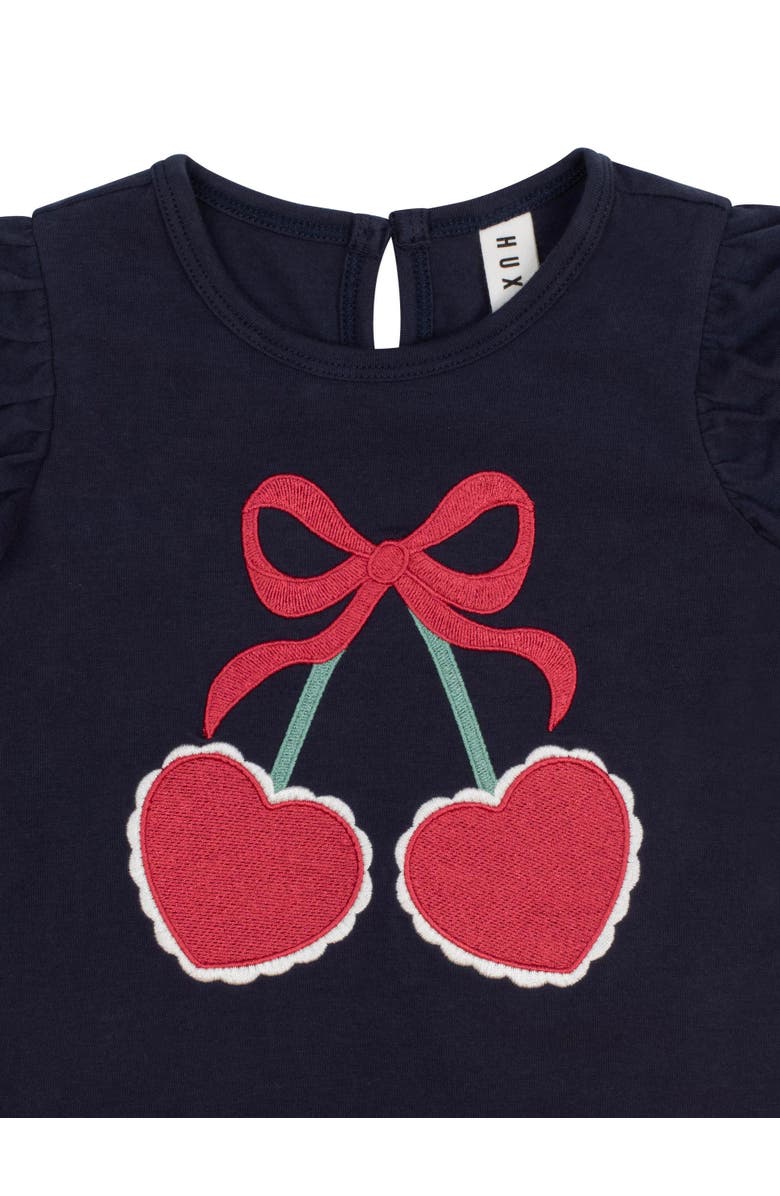 Huxbaby Cherry Pie Frill Top, Alternate, color, Indigo