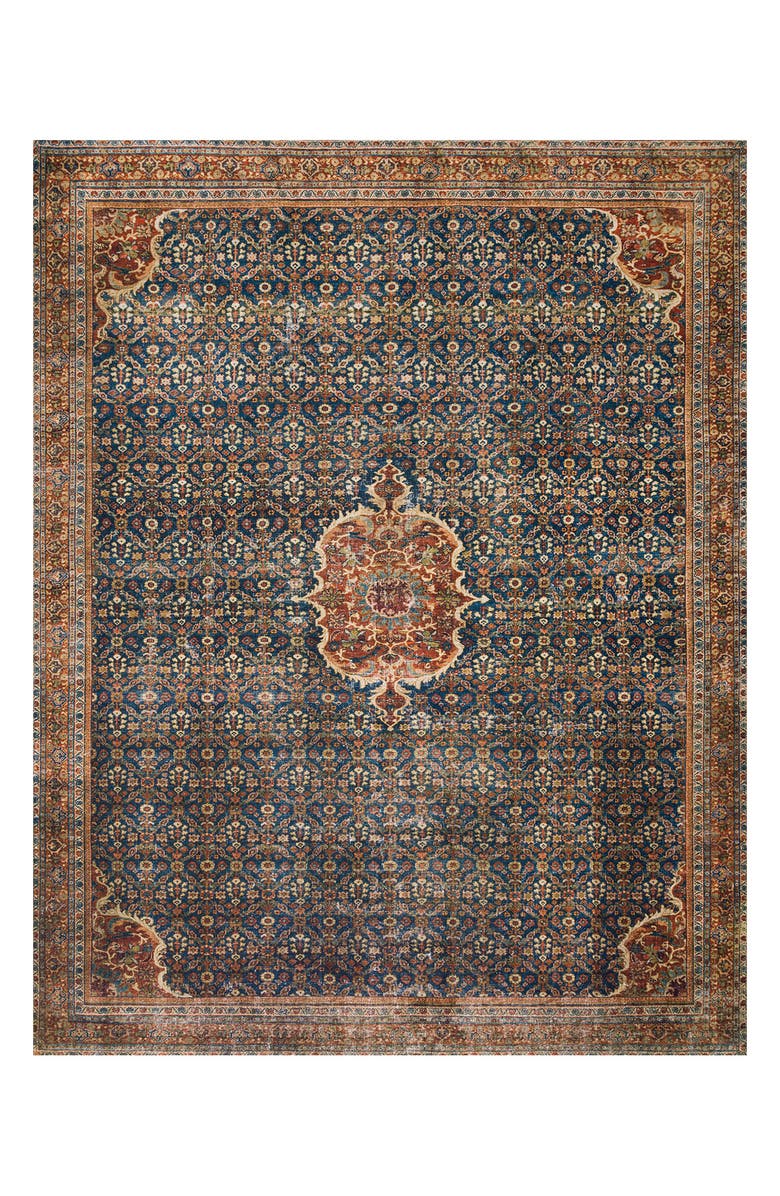 LOLOI II Layla Rug - Cobalt Blue/Spice, Alternate, color, Cobalt Blue / Spice