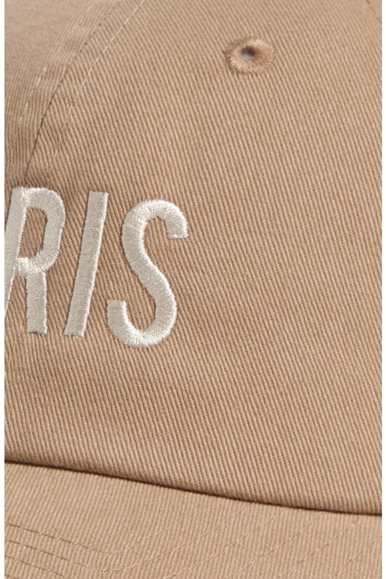 Paris Cotton Baseball Cap, Alternate, color, KHAKI