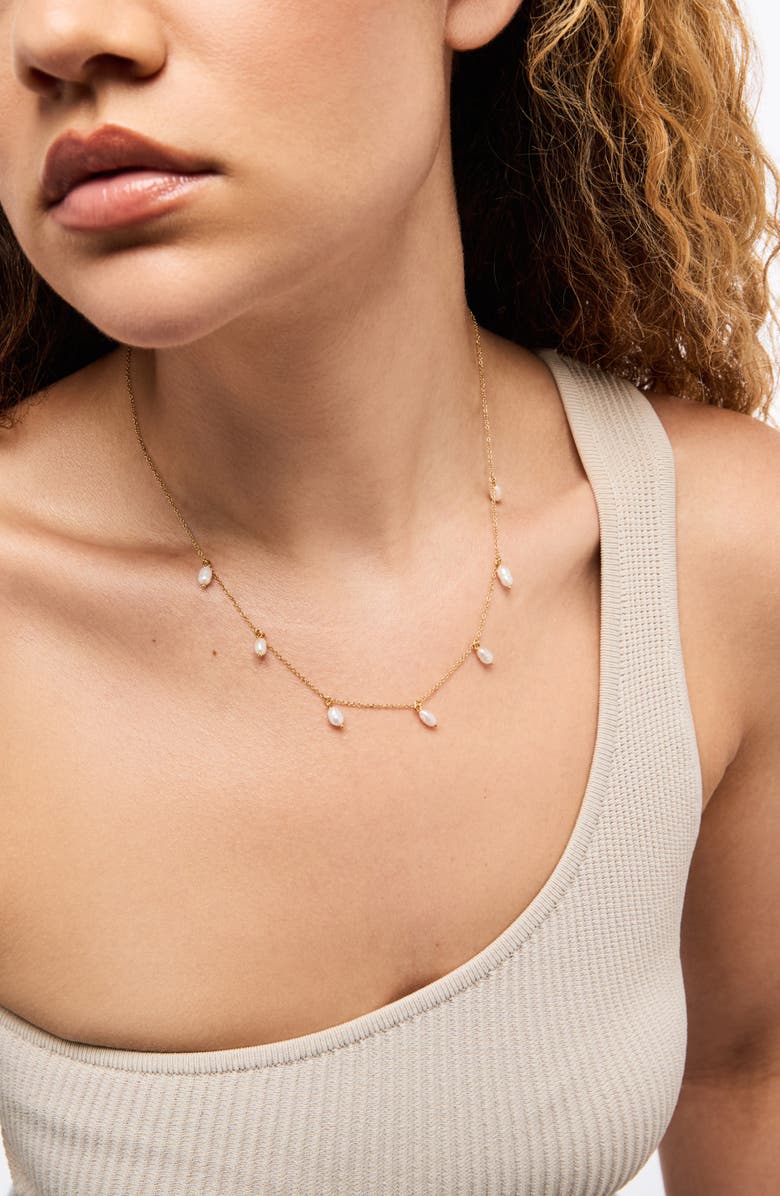 Ana Luisa Loki Charm Necklace, Alternate, color, Gold / White