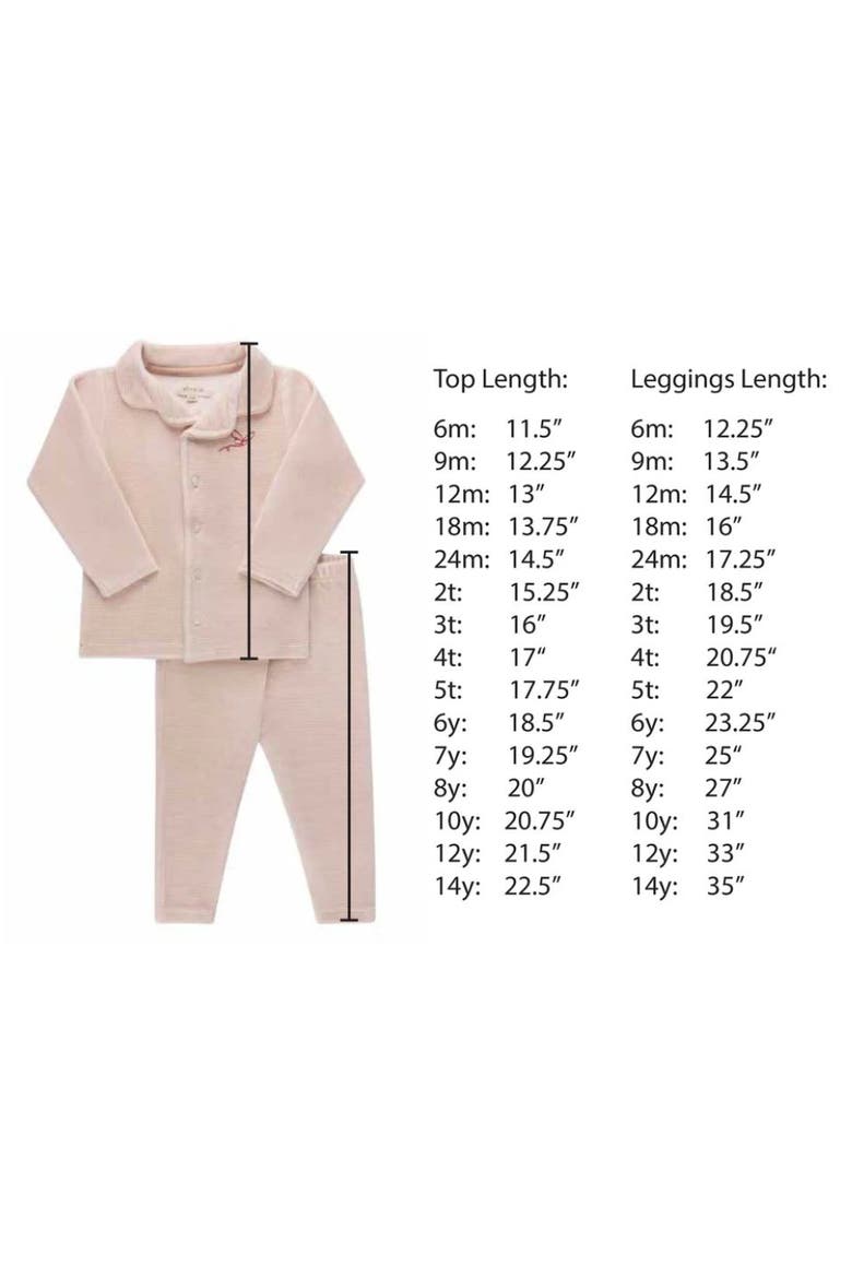 Velour Stripe Collection - Pajama, Alternate, color, Light Pink