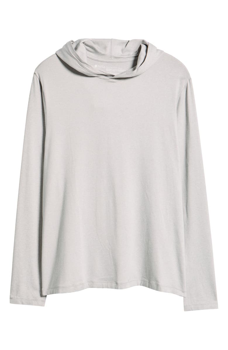 Zella Dynamic Hooded T-Shirt, Alternate, color, Grey Fog Heather