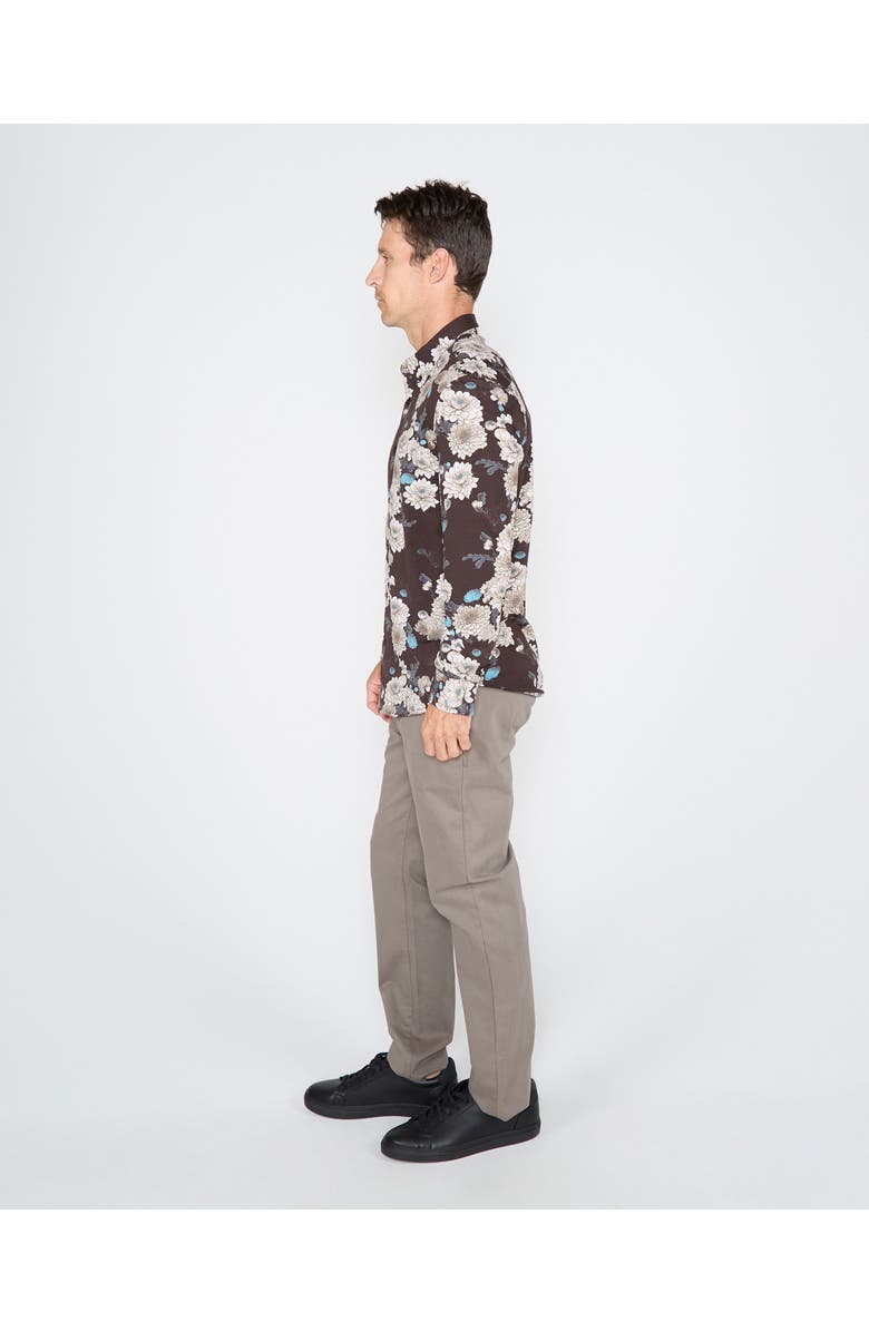 Lords of Harlech Sawyer Knit Button-Up Shirt, Alternate, color, Serious Floral Black