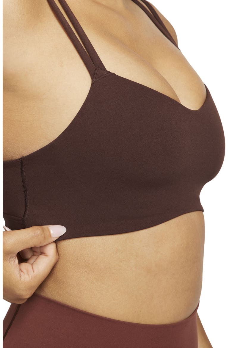 Zenvy Strappy Light-Support Padded Sports Bra, Alternate, color, EARTH/ WHITE