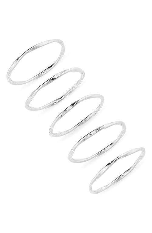 Nordstrom Set Of 5 Demi Fine Stacking Rings