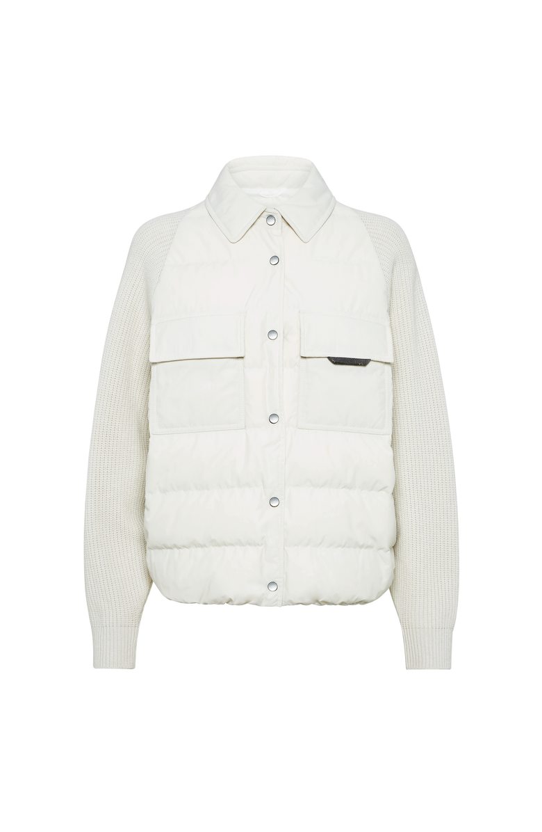 Brunello Cucinelli Cotton down jacket, Main, color, Ivory