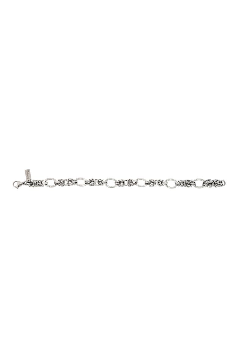 Men's Byzantine Link Bracelet, Alternate, color, SILVER