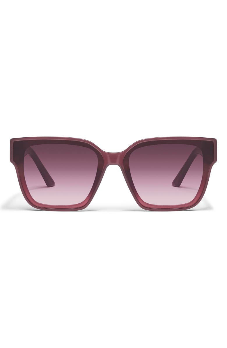 QUAY Drive In 66mm Square Sunglasses, Main, color, Plum/ Plum Pink