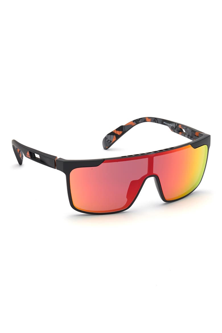 Shield Sunglasses, Alternate, color, MATTE BLACK / BROWN MIRROR
