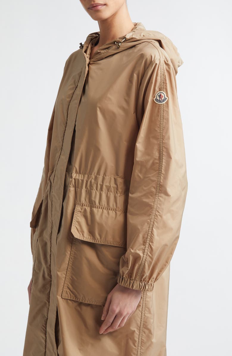 Moncler Hiengos Long Parka, Alternate, color, Travertine