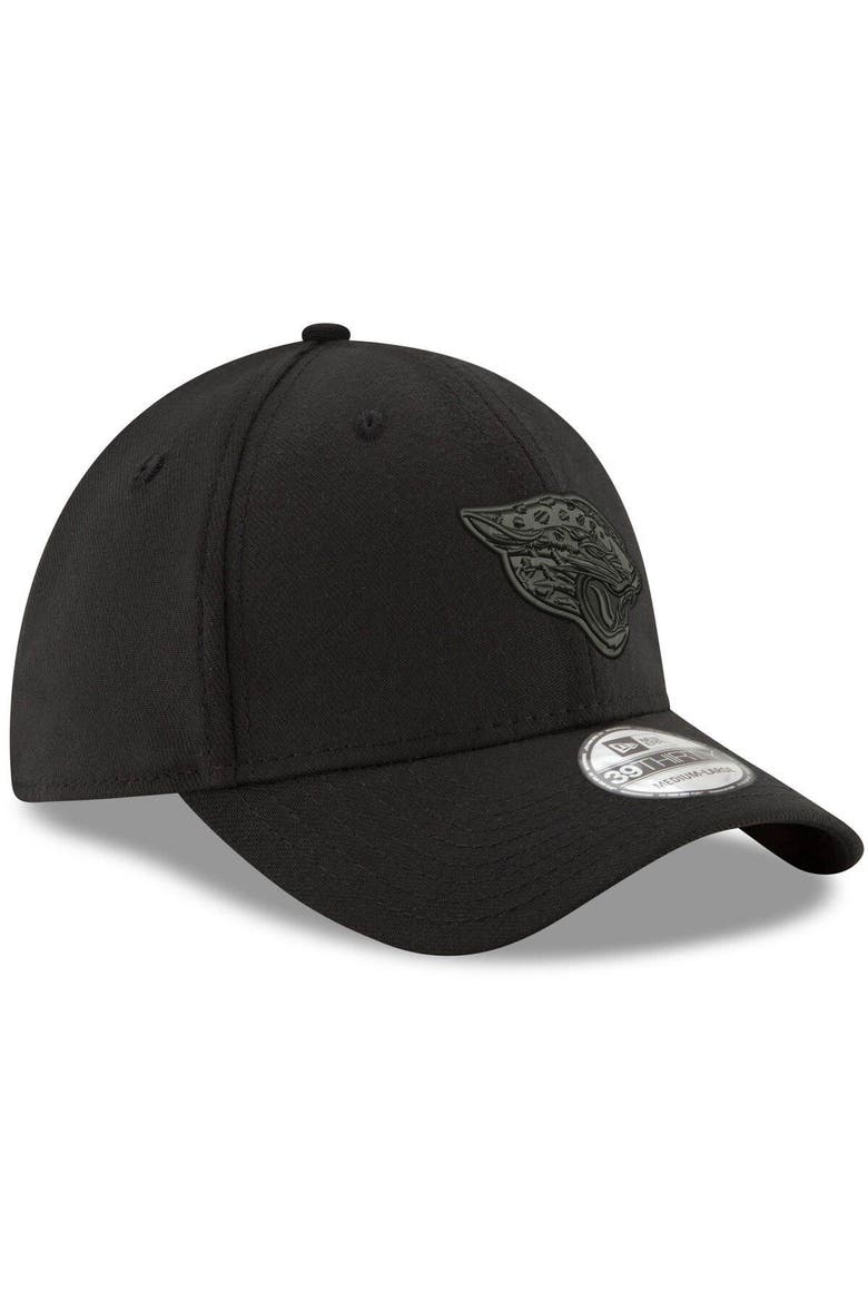 Men's New Era Black Jacksonville Jaguars Logo 39THIRTY Flex Hat, Alternate, color, Black