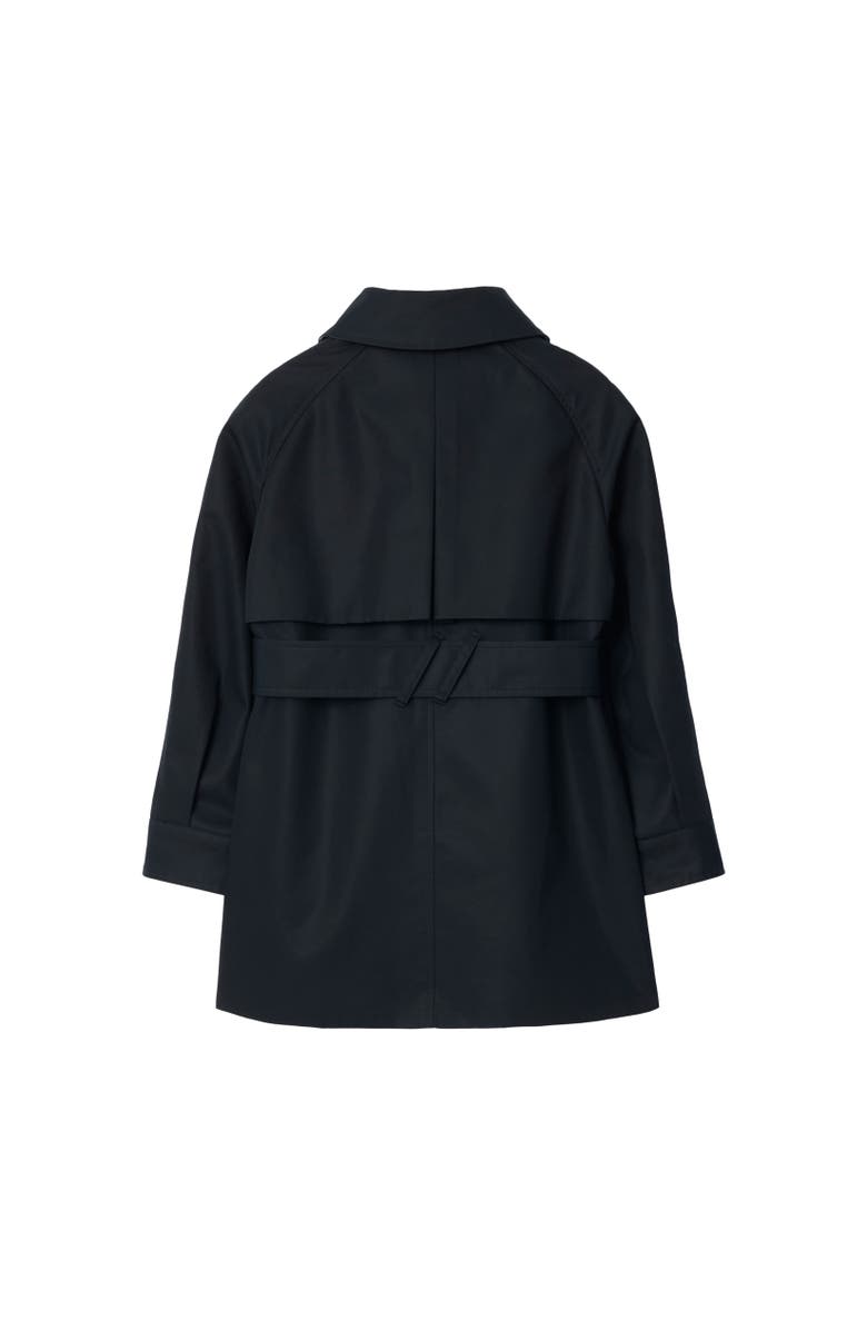 Burberry Cotton Hooded Trench Coat, Alternate, color, Storm Blue