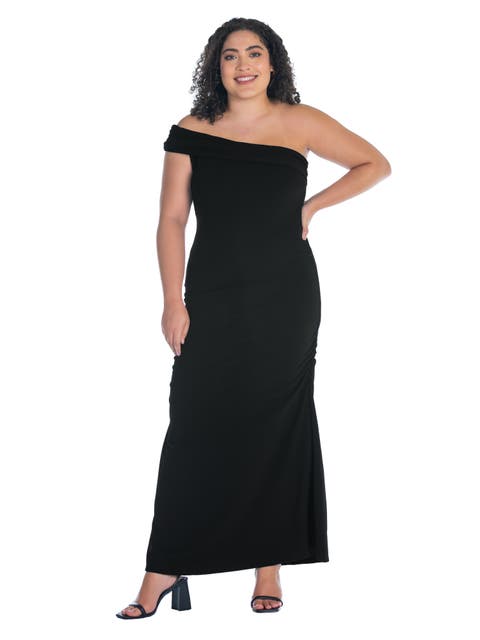 Formal One Shoulder Rouched Mermaid Maxi Dress