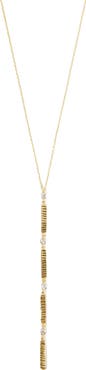 Argento Vivo Sterling Silver Diamond Cut Cubic Zirconia Y-Necklace