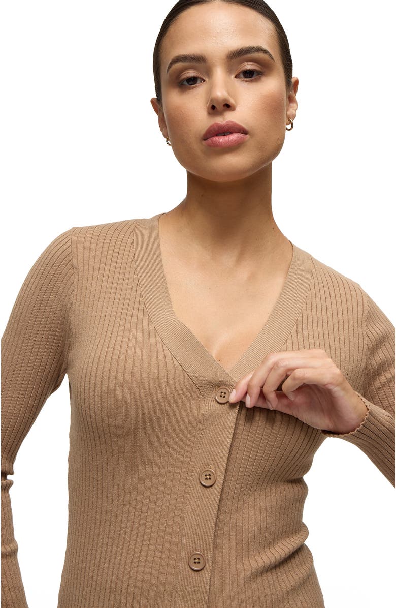 Ingrid & Isabel Maternity Button Front Sweater Dress, Alternate, color, Taupe