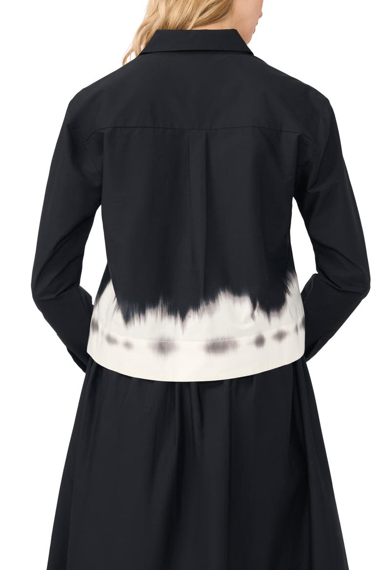 Cropped Button Up Top, Alternate, color, RICH BLACK