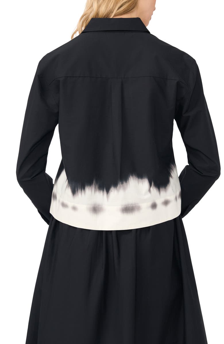 Halogen<sup>®</sup> Cropped Button Up Top, Alternate, color, Rich Black