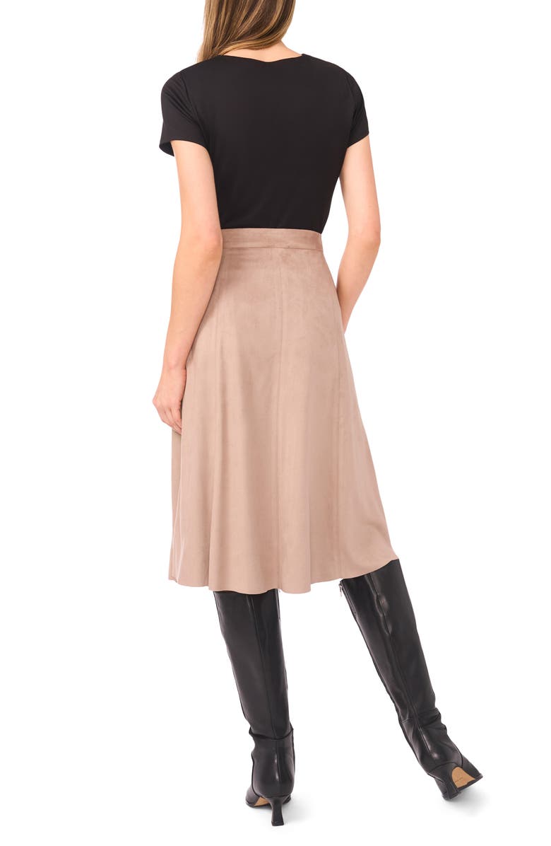 Halogen<sup>®</sup> Paneled A-Line Midi Skirt, Alternate, color, Mocha Meringue