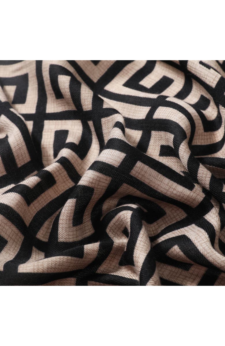 Youzey The Zoe Lightweight Neck Scarf, Alternate, color, Black/Tan