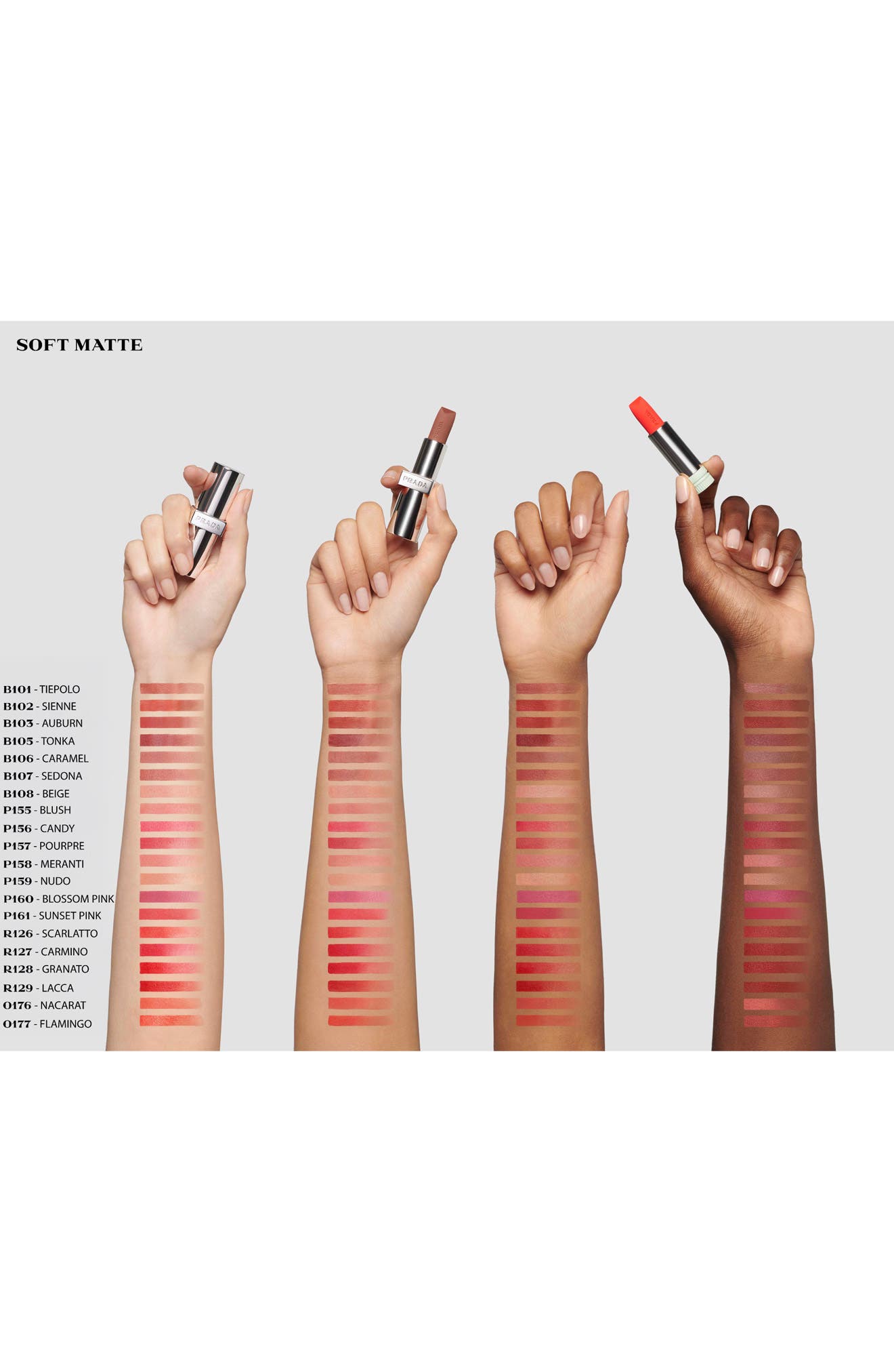 Prada Monochrome Soft Matte Refillable Lipstick (Women) | Nordstrom