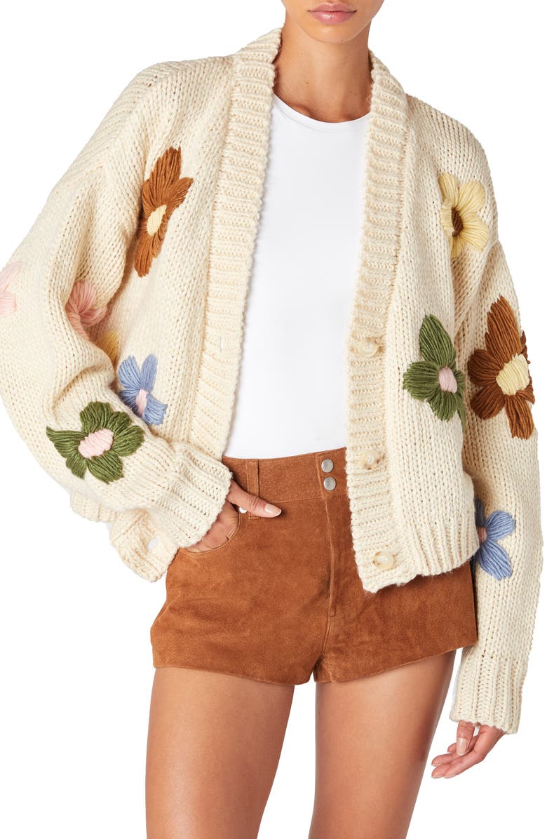 BLANKNYC Flower Cardigan, Alternate, color, Sweet Soul