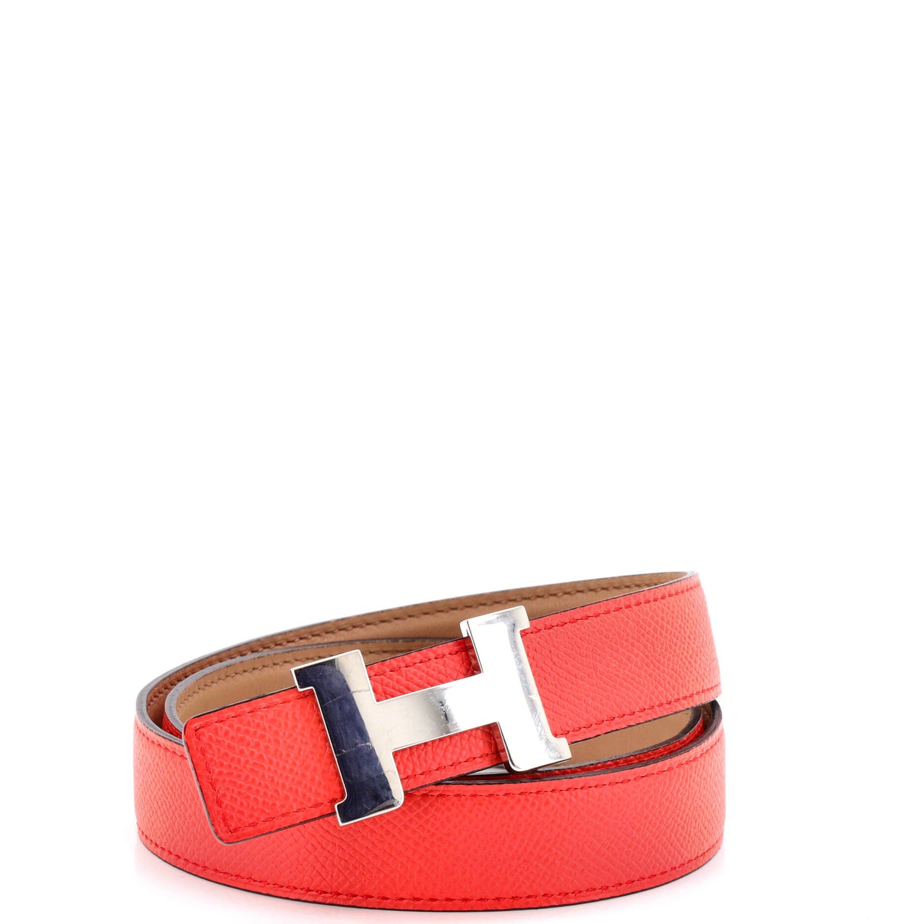 Constance Reversible Belt Leather Thin, Main, color, Orange
