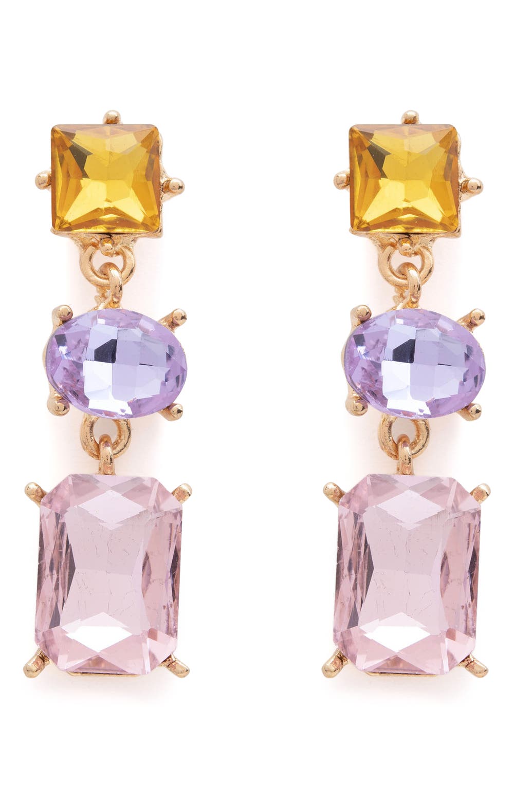 Allie Drop Earrings, color, GOLD