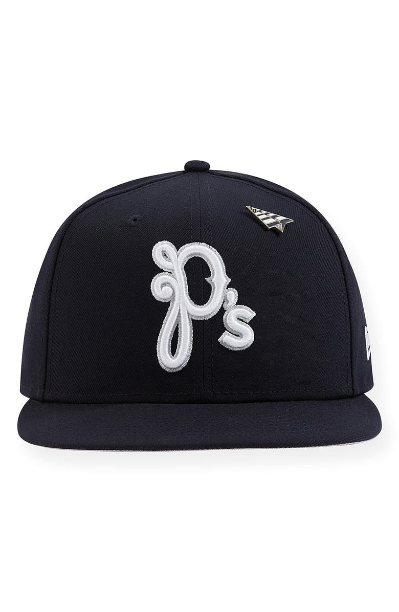 PAPER PLANES P Logo 9FIFTY Twill Snapback Cap, Alternate, color, Navy