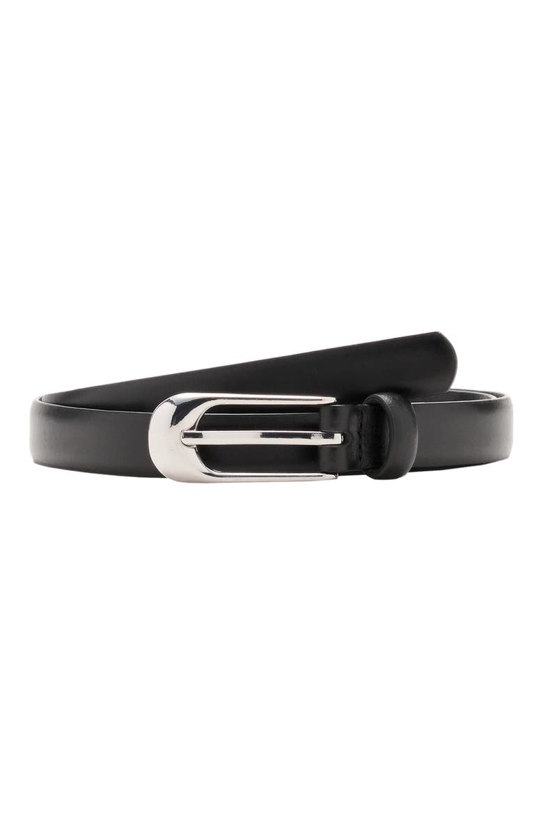 Leather Belt, Main, color, BLACK