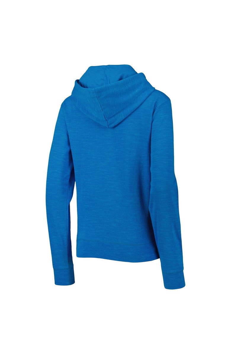 New Era Women's New Era Blue Carolina Panthers Reverse Space-Dye Full-Zip Hoodie, Alternate, color, 