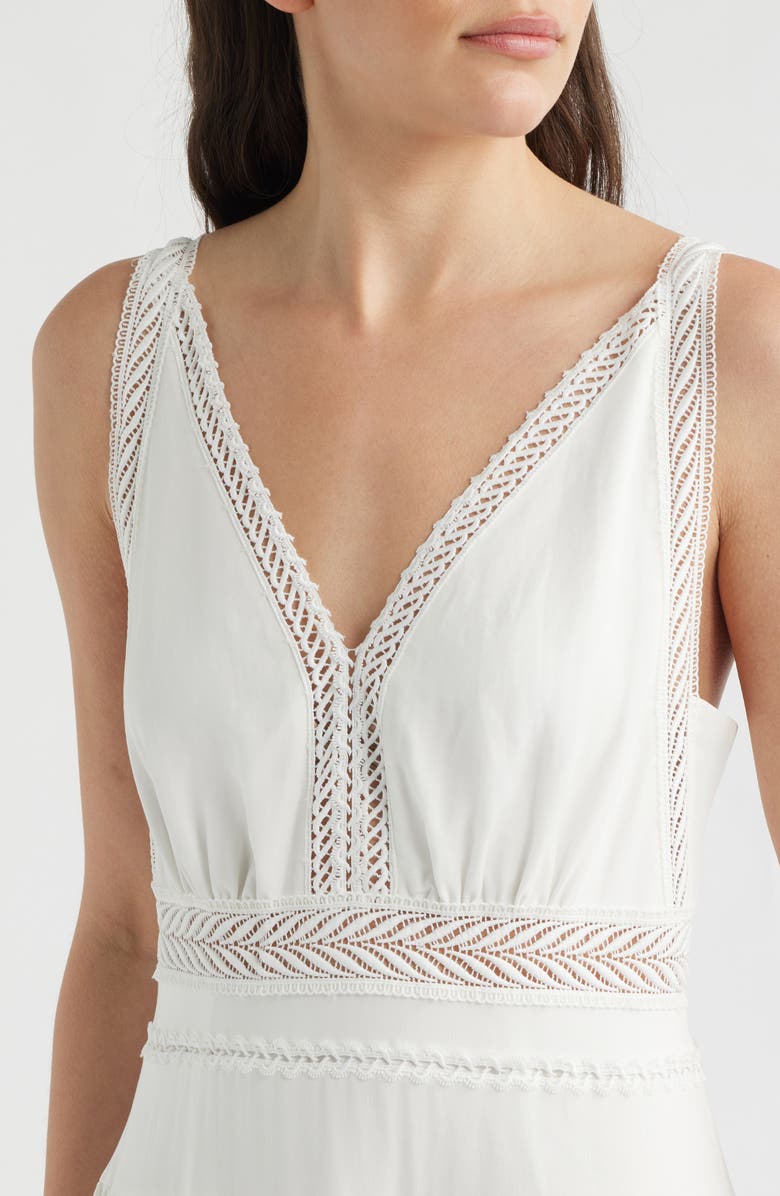 KOBI HALPERIN Alessia Lace Inset Detail Maxi Dress, Alternate, color, White