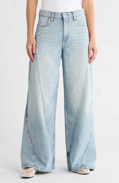 rag & bone Serena Splice High Waist Wide Leg Jeans