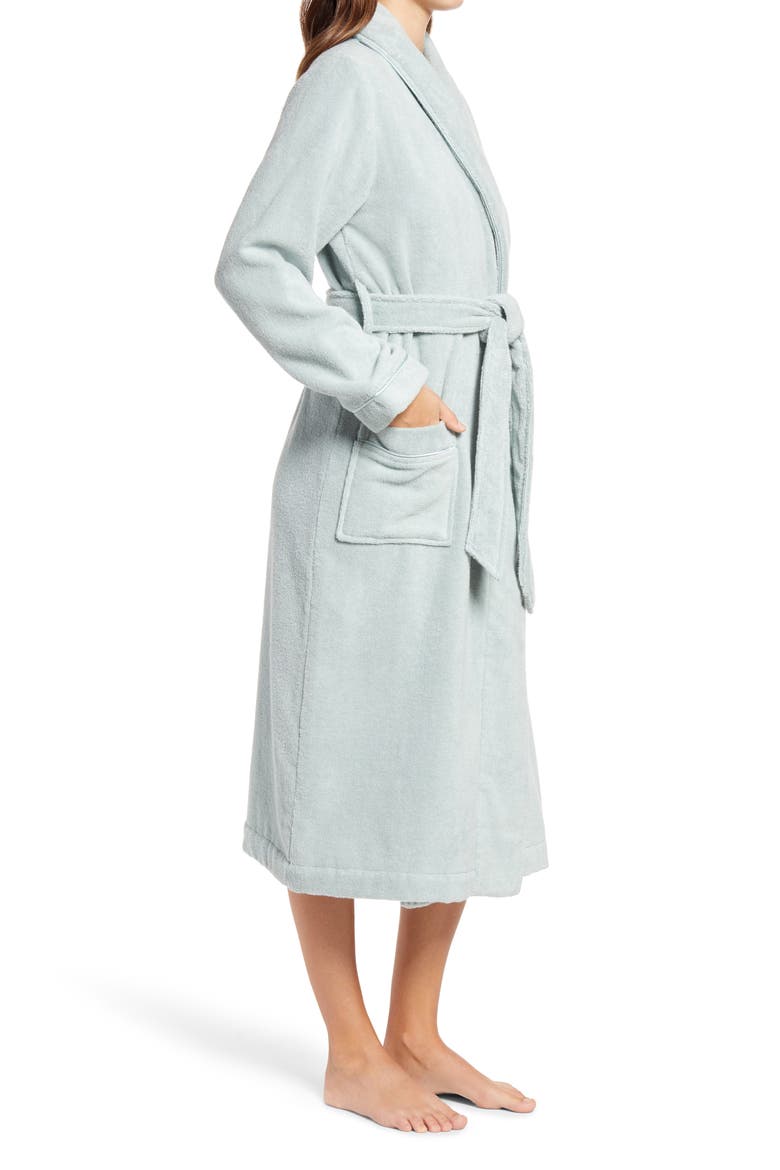 Hydro Cotton Terry Robe, Alternate, color, TEAL MIST