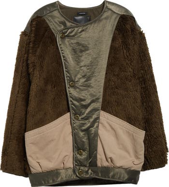 【R13】コクーンライナー R13 Cocoon Liner Mixed Media Jacket | Nordstrom