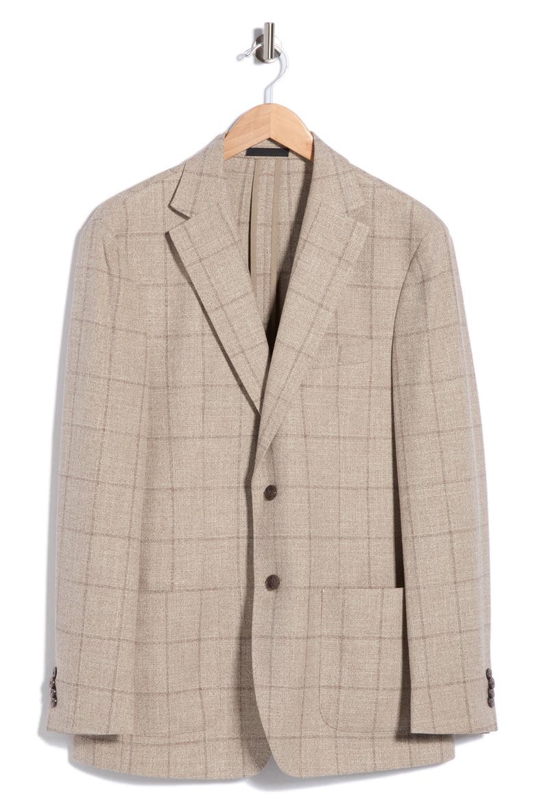 Plaid Sport Coat, Alternate, color, OATMEAL/ BROWN