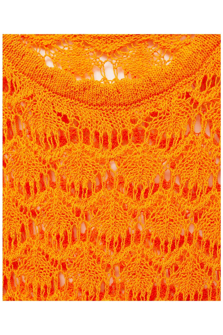 Crochet Minidress, Alternate, color, ORANGE