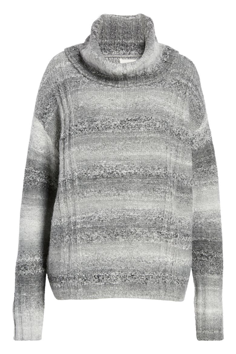 Space Dye Turtleneck Sweater, Alternate, color, GREY COMBO