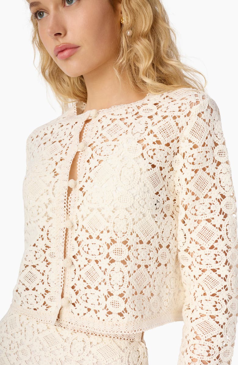 CAMI NYC Kayseri Open Stitch Cardigan, Alternate, color, Ceramic