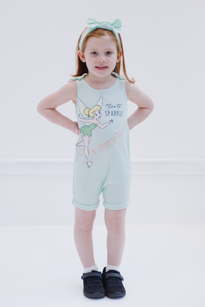Lilo & Stitch Sleeveless Romper and Headband Set, Alternate, color, Tinker Bell Green