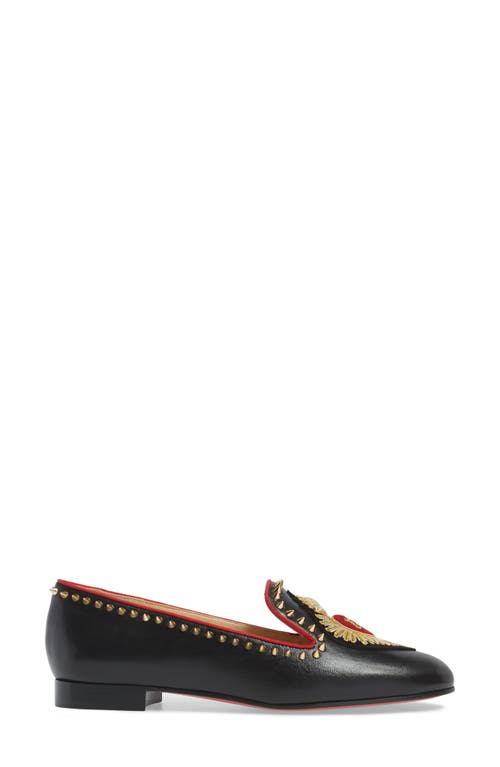 Christian Louboutin Mi Corazon Smoking Flat In Black