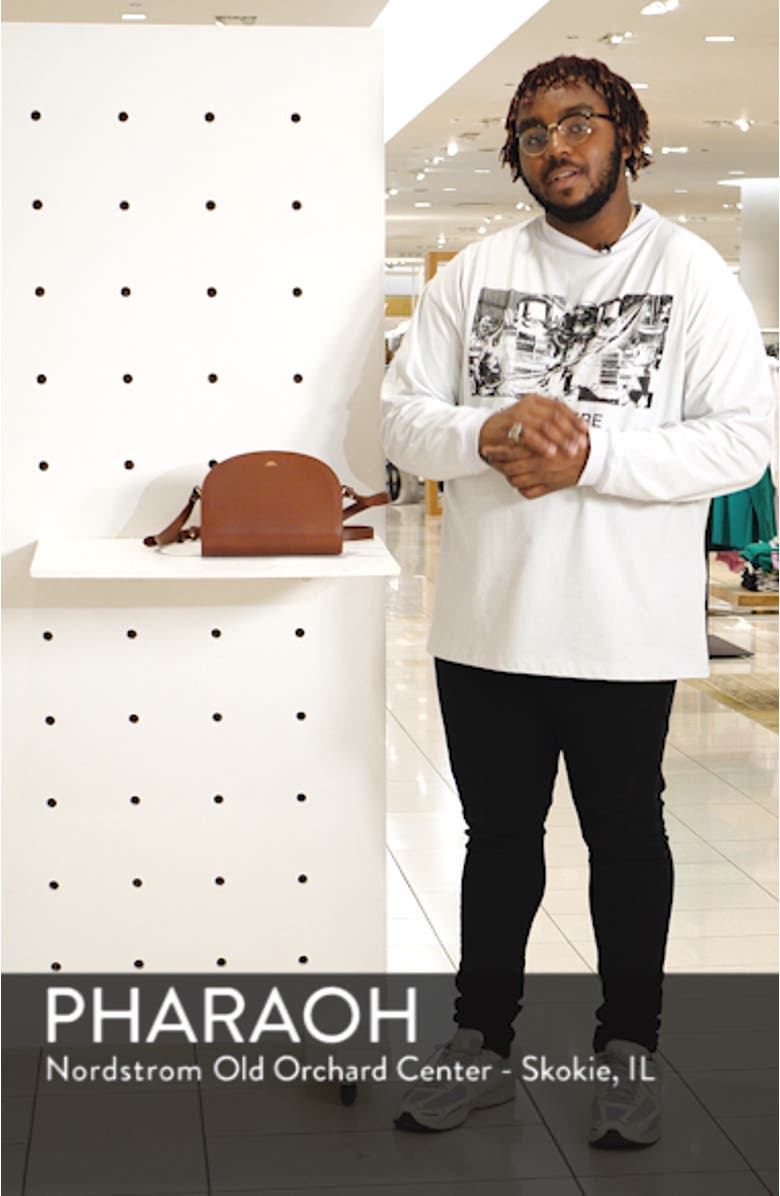 Sac Demi Lune Leather Crossbody Bag, sales video thumbnail