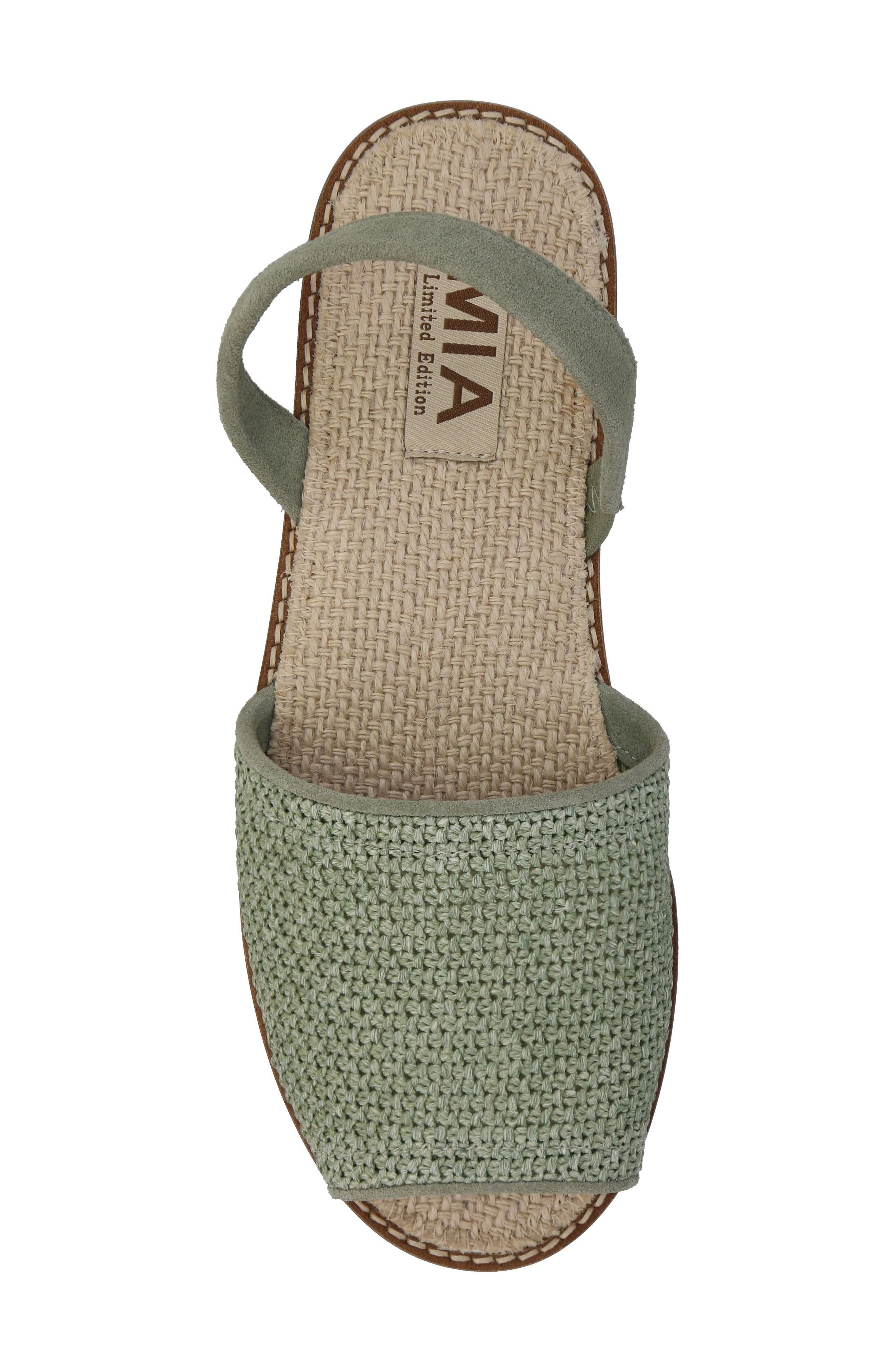MIA Brazil Slingback Sandal, Alternate, color, Mint Woven