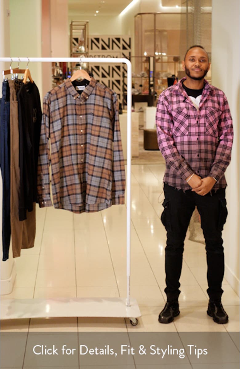 Rasay Tailored Fit Plaid Flannel Button-Down Shirt, sales video thumbnail