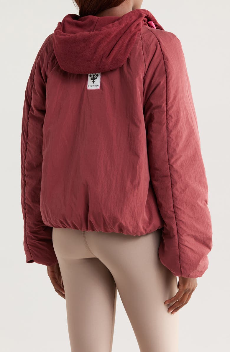 Free People FP Movement In A Pillow Water Resistant Packable Puffer Anorak, Alternate, color, Sour Cherry