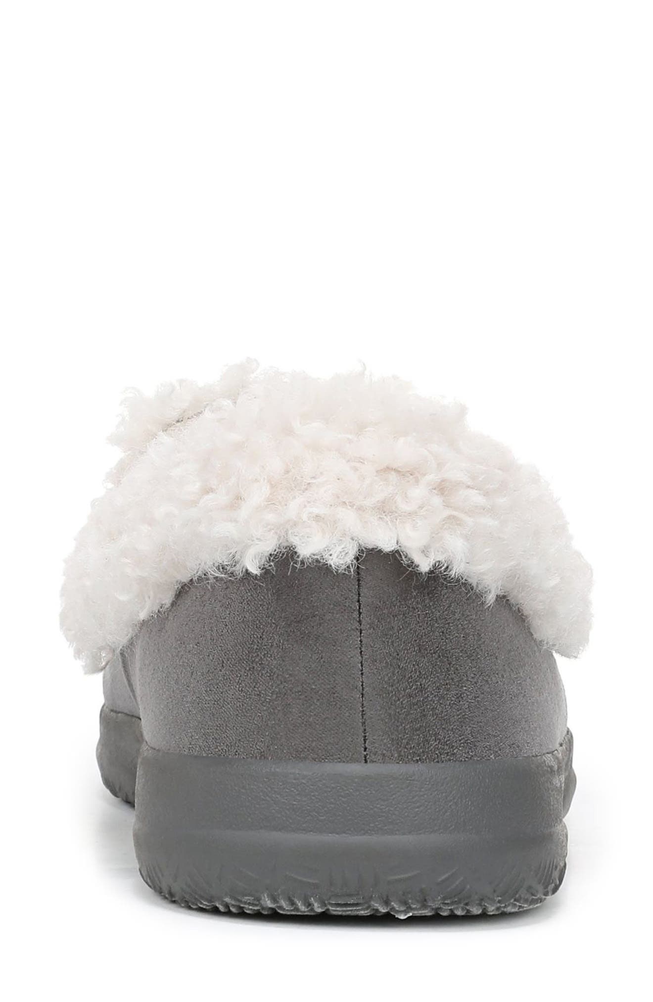 Vionic Claribel Faux Shearling Lined Slipper, Alternate, color, Steel Grey