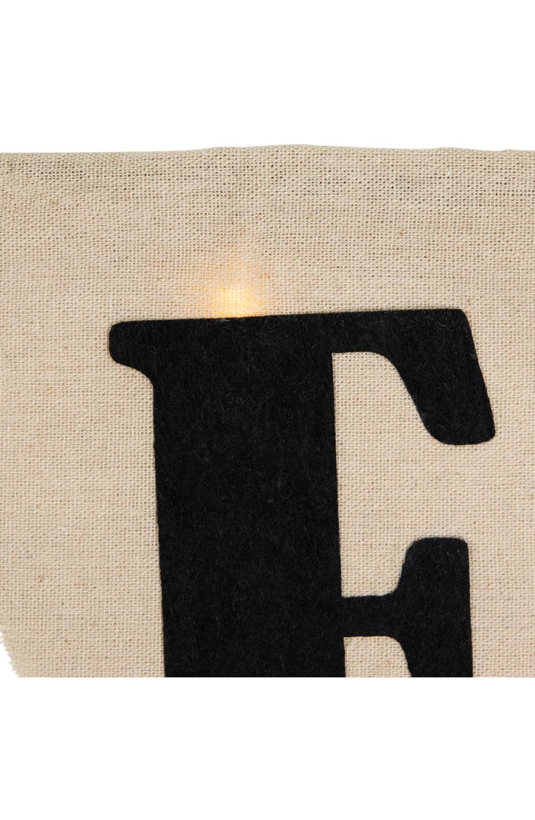 Northlight LED Lighted Happy Halloween Burlap Banner - 18.75", Alternate, color, Beige