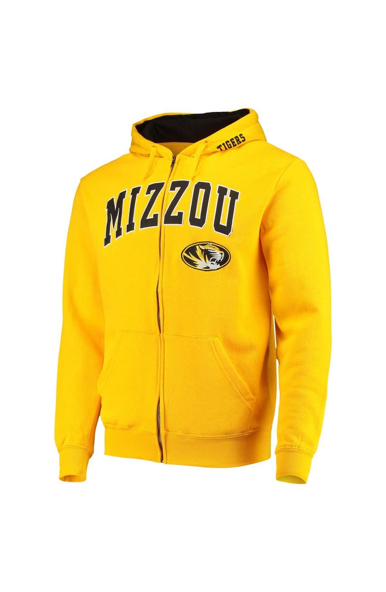 COLOSSEUM Men's Colosseum Gold Missouri Tigers Arch & Logo 3.0 Full-Zip Hoodie, Alternate, color, Gold